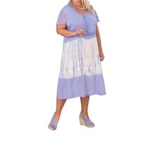 On The Plus Side maeve tie dye print short sleeve dress - plus size in IRIS - £41.27 GBP