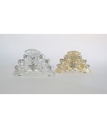 Gold or silver clear or ab crystal metal hair claw clip jaw clip - £7.95 GBP