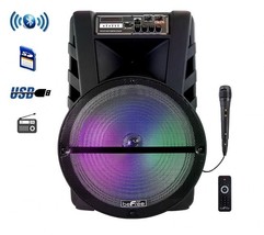 beFree Sound 15 Inch Bluetooth Portable Rechargeable Party Speaker with LED Lig - £155.68 GBP