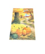 Large Garden Flag Fall Pumpkin Scarecrow Mums Flowers Barn Multi Colored... - £18.64 GBP