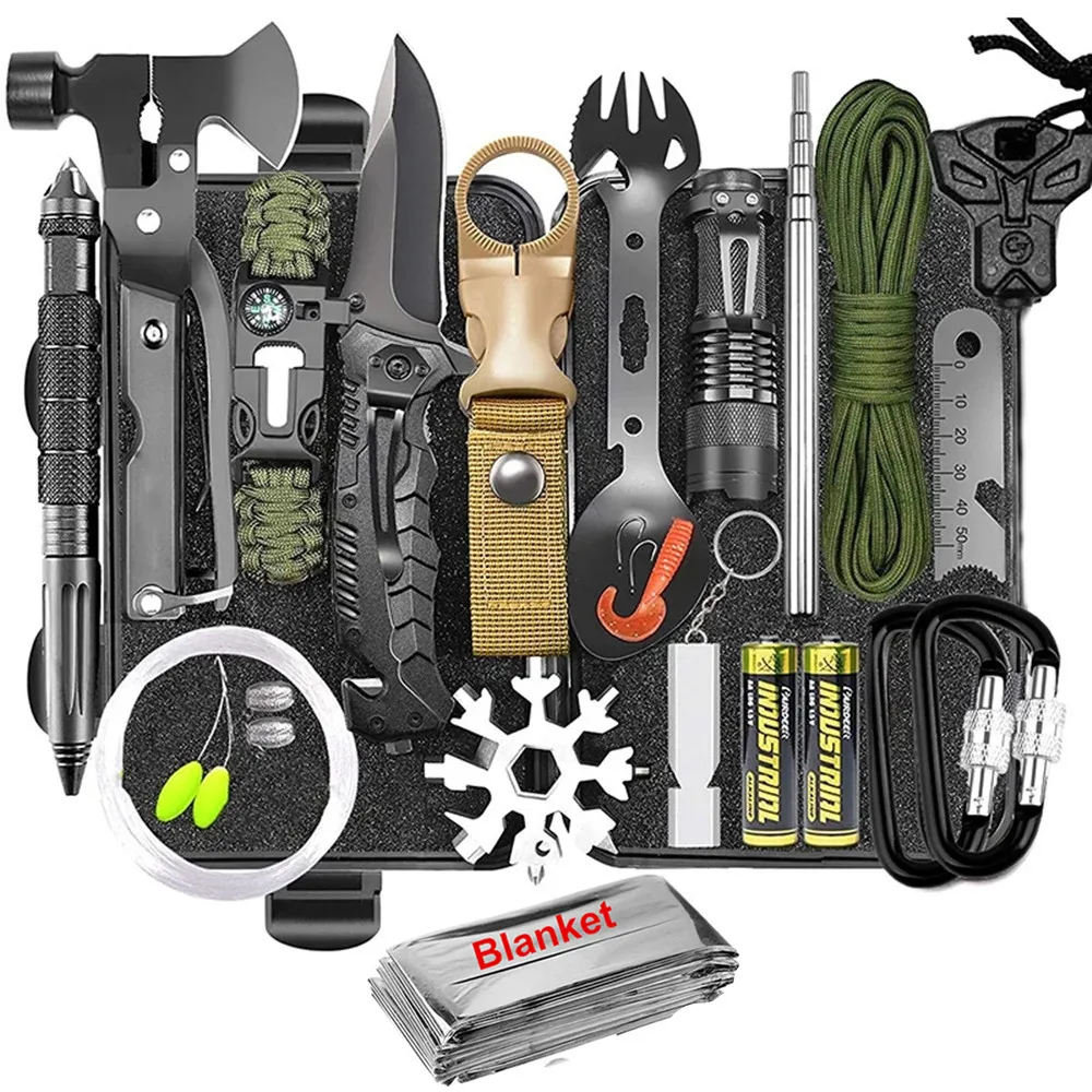 30 In 1 Emergency Survival Kit Military Outdoor Gear Equipment First Aid - £59.79 GBP