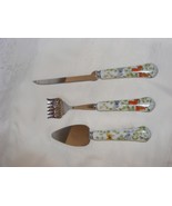 Vintage The Sheffield Co England Prill Stainless 3 Piece Serving Set Bon... - €40,84 EUR