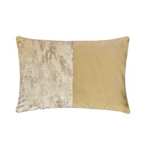 Gold Glint - Beige Suede Lumbar Pillow Cover - £20.81 GBP+