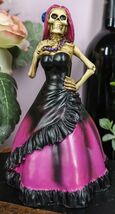 Ebros Day of The Dead Magenta Skeleton Lady Bride Statue 6&quot;H Decor DOD F... - $494.20 MXN