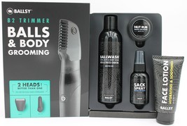 Ballsy B2 Body Trimmer Cordless Arctic Ice Ballwash &amp; Nut Rub Face Lotion Set - £18.40 GBP