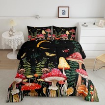 Kids Mushroom Bedding Set Natural Wild Fungus Comforter Set For Kids Boys Girls  - £87.47 GBP
