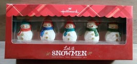 Hallmark Let it Snowmen Hanging Christmas Tree Ornament Set Artist Gary Head  - £13.34 GBP