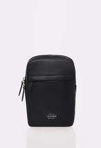 Black Leather Sling Bag &#39;Salerno&#39; - $250.00