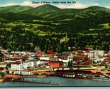 Aerial View Couer d&#39;Alene Idaho ID UNP Unused Linen Postcard Ex Cond F4 - £5.51 GBP