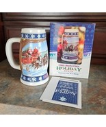 1995 Budweiser Holiday Stein Lighting the Way Home w/Box and Certificate... - £15.50 GBP
