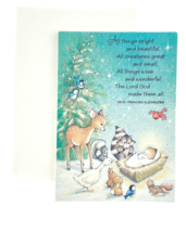 Hallmark Crown Christmas Card Lot of 8 Baby Jesus Forest Animals PX 171-5 - $265.56 MXN