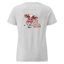 Women’s Softstyle T-Shirt – “Hey, Keep Your Bullshit” Back Print (Grey) - $868.00 MXN