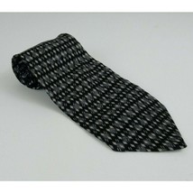 John Henry Silver &amp; Black Tie With Diamonds Design - £11.62 GBP