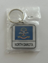 North Dakota State Flag Key Chain 2 Sided Key Ring - $4.95