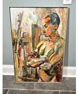 Anthony A. Ferrara Oil Canvas Portrait of Nude Black African American Ma... - £510.47 GBP