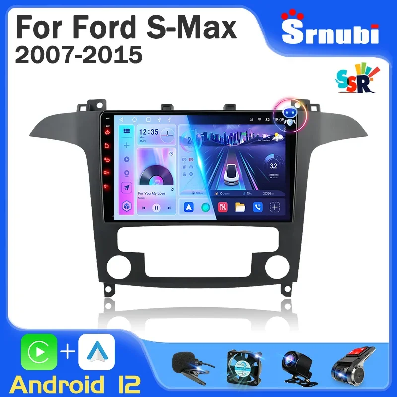 Android 12 2Din Car Audio for Ford S Max S-MAX 2007 - 2015 Radio Navigation - £112.84 GBP+