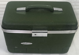 Vintage  Forecast Makeup Train Case Luggage Green - £37.40 GBP