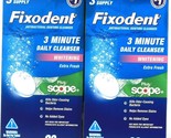 2 Ct Fixodent 3 Minute Daily Denture Cleanser Whitening Plus Scope 90 Ta... - $25.99