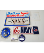 Go Navy Bumper Stickers Buttons Matchbook 200th Birthday 1975 Vtg Set of 7 - £14.48 GBP