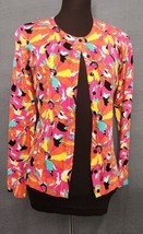 August Silk Heritage Women Cardigan Sweater XS Long Sleeve Tropical Flor... - $24.95