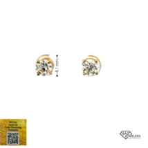 14k Gold Solitaire Diamond Stud Earrings - £11,950.36 GBP