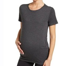 Z by Zella Welina Short Sleeve Maternity T-Shirt Heather Gray Size XS NEW - £14.38 GBP