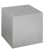 Brushed Stainless Steel Square 19.5” Cube Side Table - $299.99