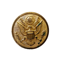 1940s WW2 Military Button Art Metal Works Newark New Jersey 1&quot; Uniform F10B - $19.99