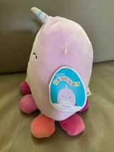 Squishmallow Davina Pink Octopus Unicorn 8” Kellytoy VACATION BUDDY Plush - £16.52 GBP