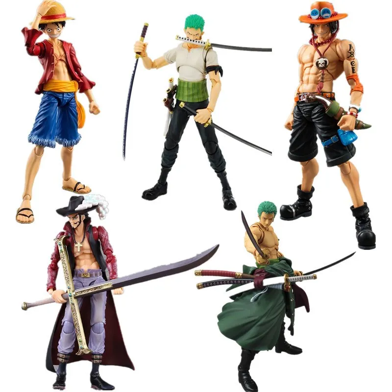 17cm One Piece Anime Action Figures Straw Hat Monkey D Luffy Variable - £21.86 GBP+