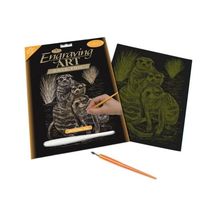 Royal &amp; Langnickel Gold Engraving Art A4 Size Meer Cats Designed Paintin... - $16.00