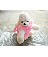 Stuffed Animal Puppy Dog Pajama Bag, Pink &amp; Cream w/handle - £11.60 GBP