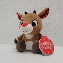 Kids Preferred Mini Baby Rudolph Red Nosed Reindeer 5&quot; Christmas Plush Rattle - $14.75