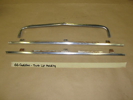 Oem 66 Cadillac Trunk Deck Lid Lip Chrome Bezel Trim Molding 3 Piece Set - £233.92 GBP