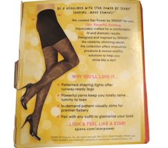 Spanx Star Power Center Stage Medallion Patterned Shaping Tights Black S... - £15.45 GBP