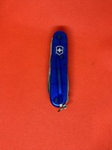 Blue Translucent Victorinox Huntsman Swiss Army Knife, fish, hike, camp,... - £30.55 GBP