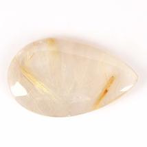 27.42 Carats TCW 100% Natural Golden Rutile Quartz Pear cabochon Gem by DVG - £14.63 GBP