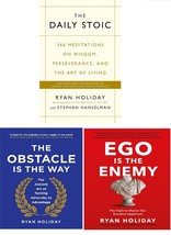 3 Books Set: Daily Stoic, Obstacle Is The Way and Ego Is The Enemy (English) - £15.52 GBP