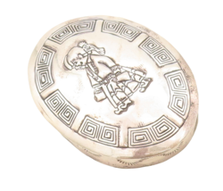 925 Sterling Silver Vintage Pill Box RTT NAVAJO Carved Girl (OPENS)  TR3793 - $333.63