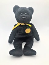 TY Beanie Babies 2001 Haunt Halloween Bear 8&quot; Plush No Heart Tag - £6.39 GBP