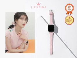 [J.Estina] Iu&#39;s Pick Smartwatch Leather Strap Sweet Pink JWSSLE2BF274SIPK0 Apple - £122.46 GBP