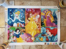 Finished Diamond Drawing Princesses Aurora Cinderella Snow White Belle A... - $14.85