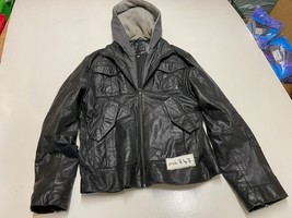 Vintage Veste Moto Cuir en Noir XL Aisselle/Aisselle 23 &quot; (mc847) - $81.22