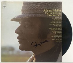 Johnny Mathis Signed Autographed &quot;The First Time Ever&quot; Record Album - COA Card - £39.32 GBP