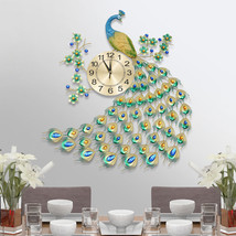 Large Modern Wall Clock For Living Room Silent Art Decor Unique Metal Cl... - $102.99