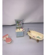 Fisher Price Loving Family 2002 Bathroom Claw Foot Tub Dollhouse Furnitu... - $27.72