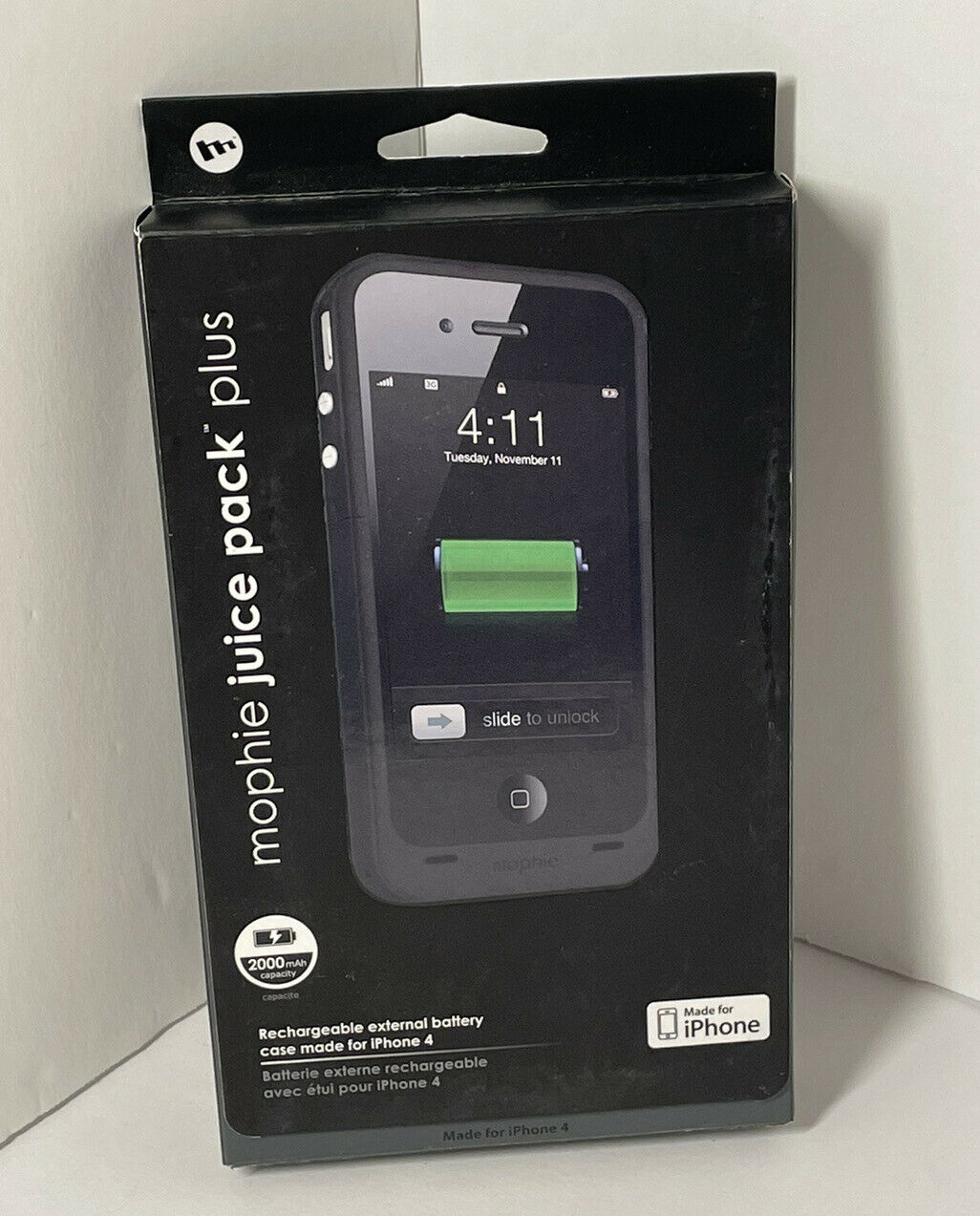Mophie new open box charging juice pack plus case for iphone 4 - $23.38