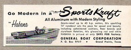 1958 Print Ad Sports Kraft Cabana Aluminum Boats Grand Prairie,TX - £6.27 GBP