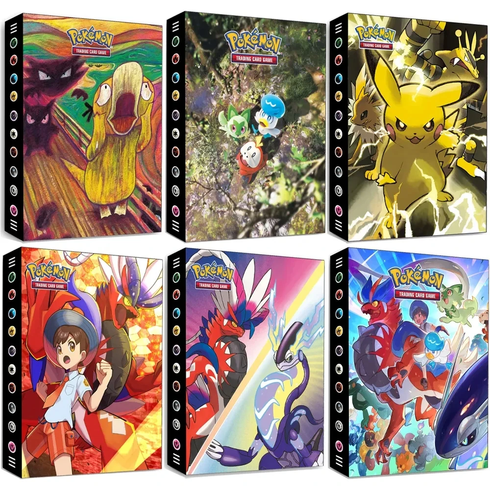 Diy Pokemon Scarlet and Violet Card Book Koraidon Miraidon Pikachu Sylveon Anime - £10.90 GBP