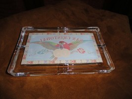 Glass Cigar Ashtray Measures 8" L x 5" W x 1" H image 10